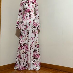 Floral Long Sleeve Maxi Dress